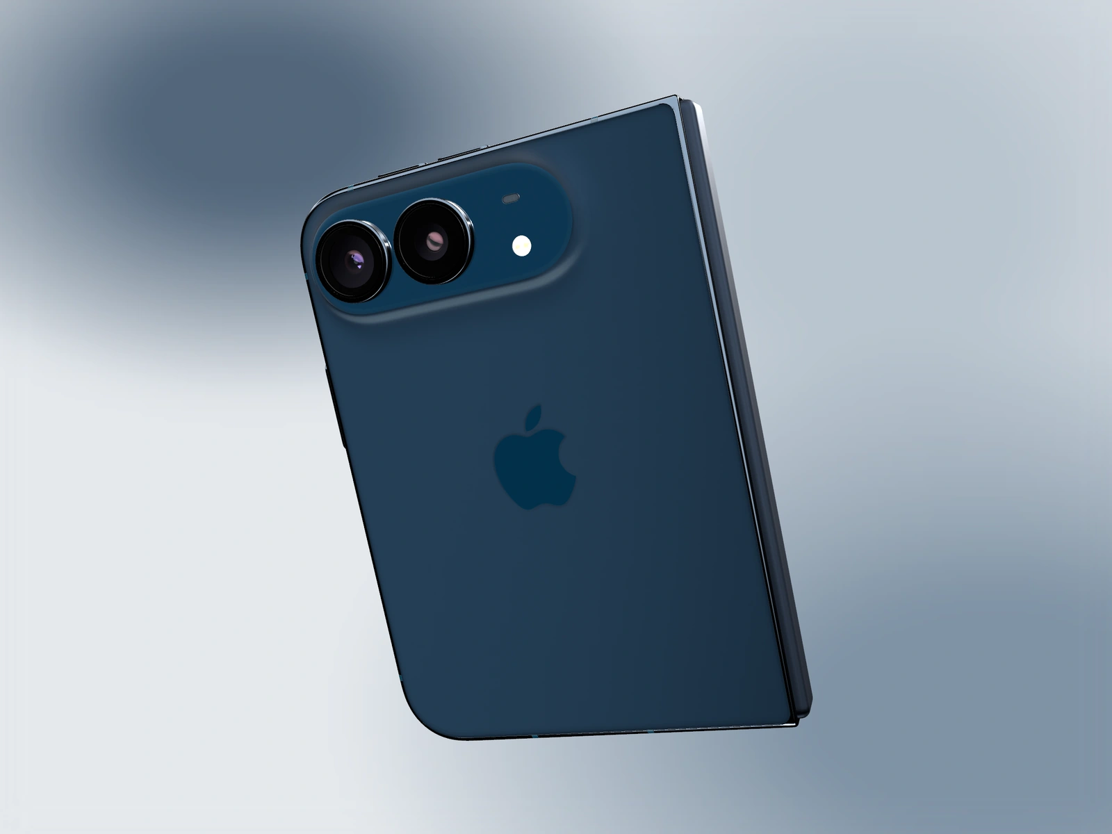 Night Sky iPhone Duo rear camera and logo under directional studio lighting